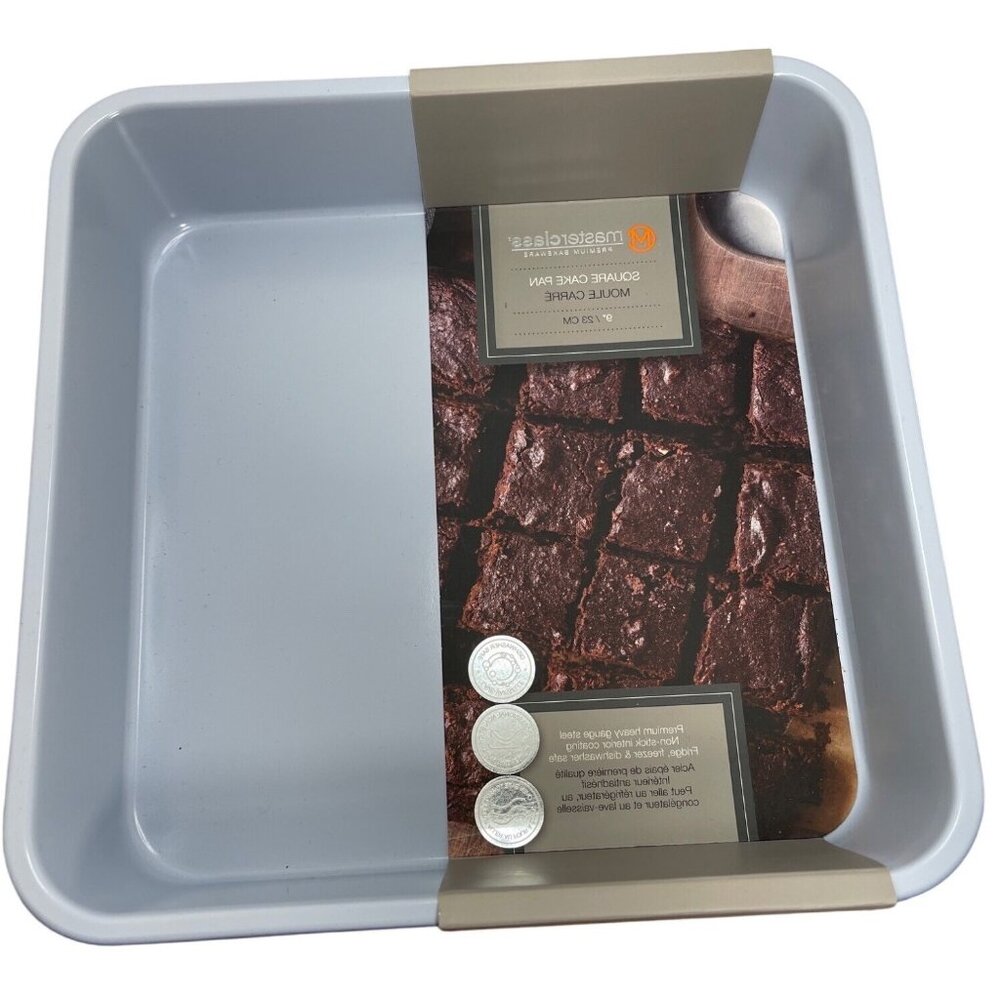 Bakeware Square‎ Cake Pan 9" Master Class Non-Stick Heavy Gauge Steel New